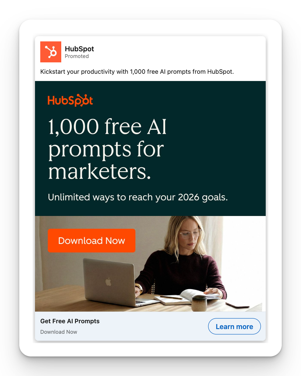 HubSpot - Free AI Prompts Ad