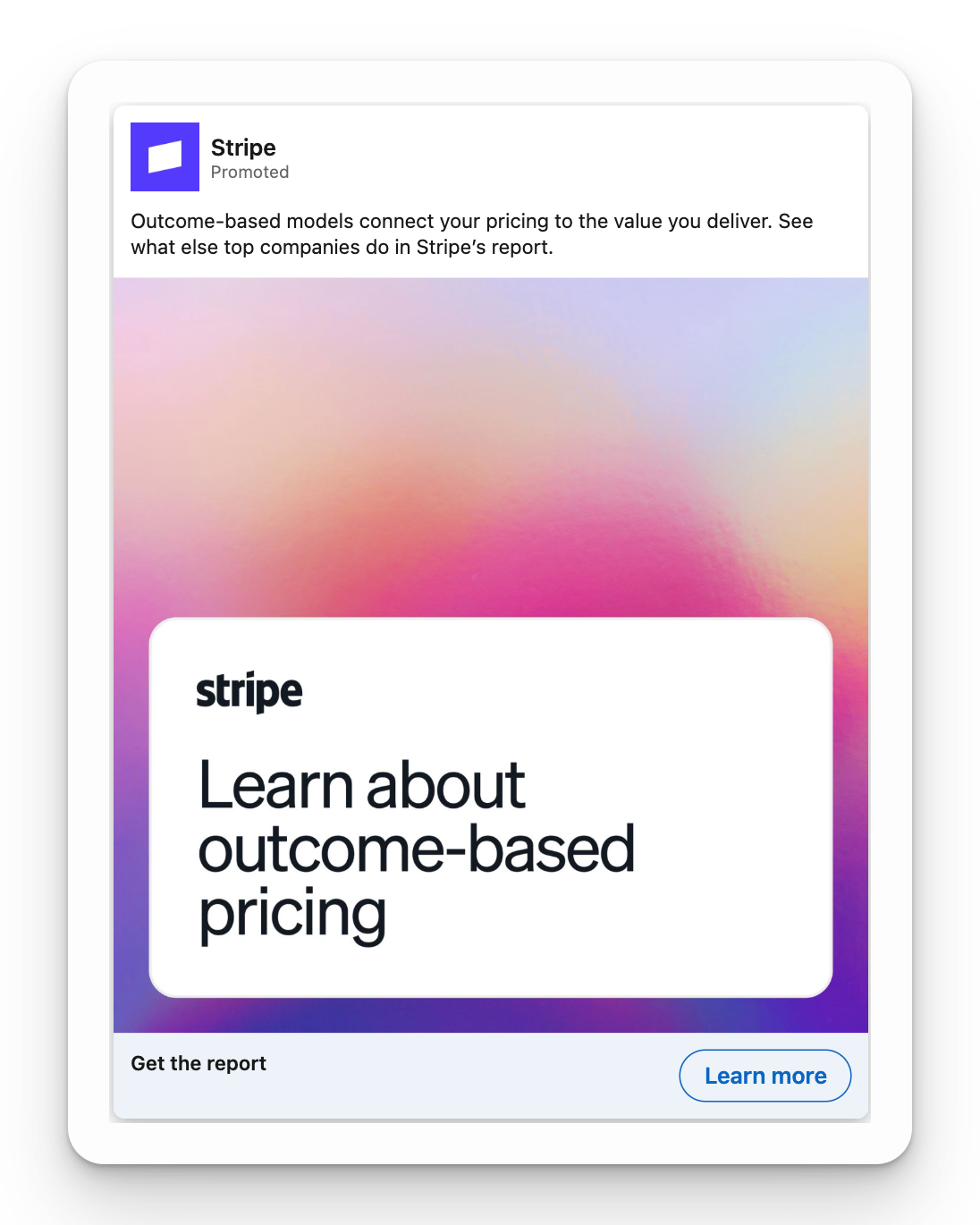 Stripe - Outcome-Based Pricing Report Ad