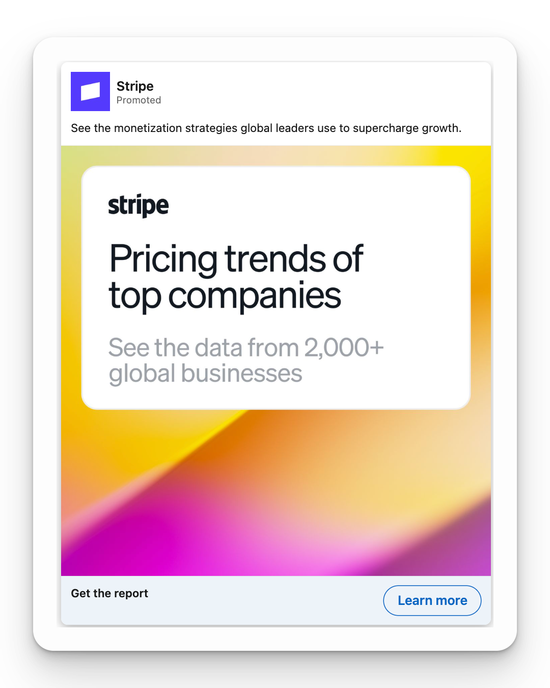 Stripe - Pricing Trends Report Ad