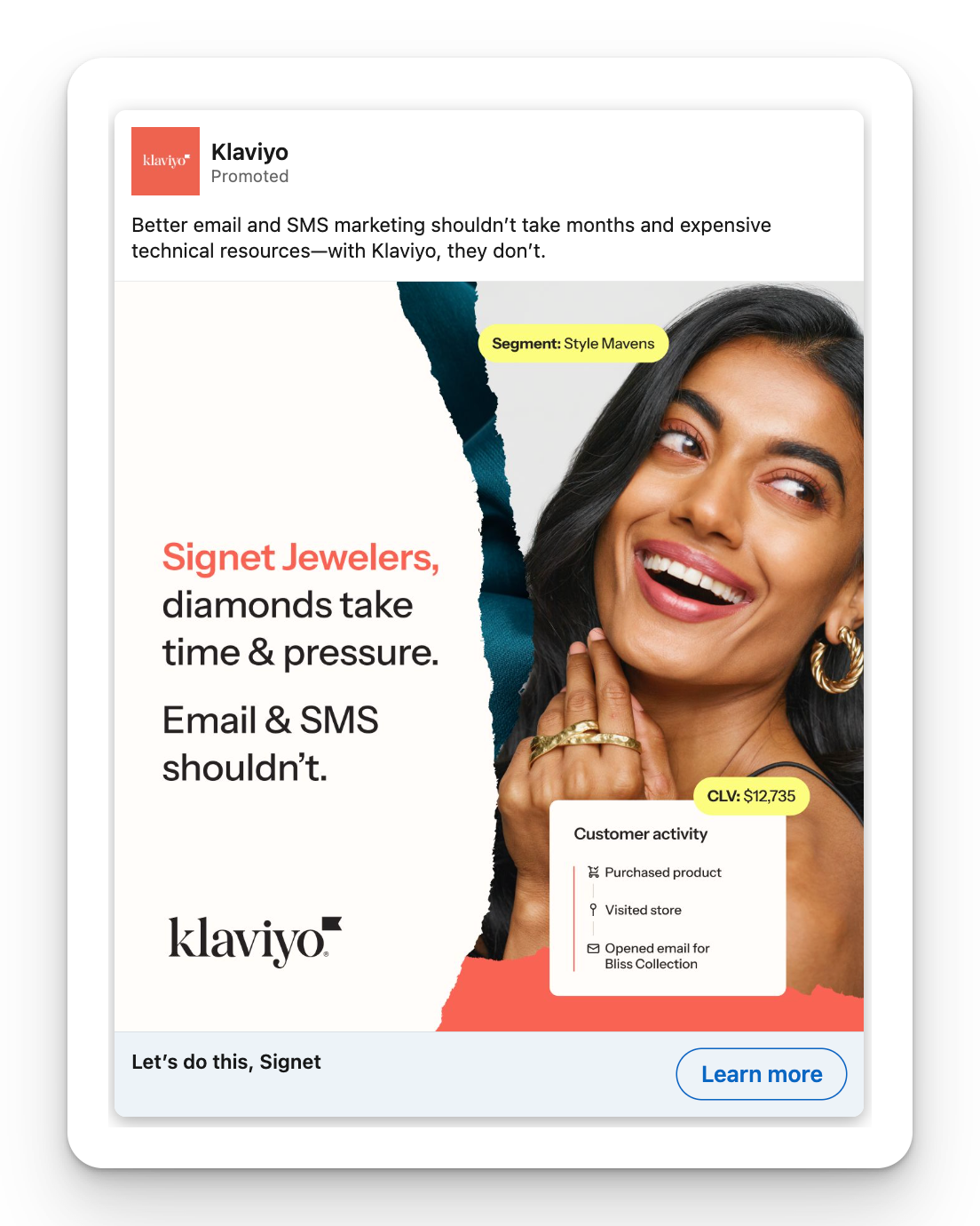 Klaviyo - Signet Jewelers ABM Ad