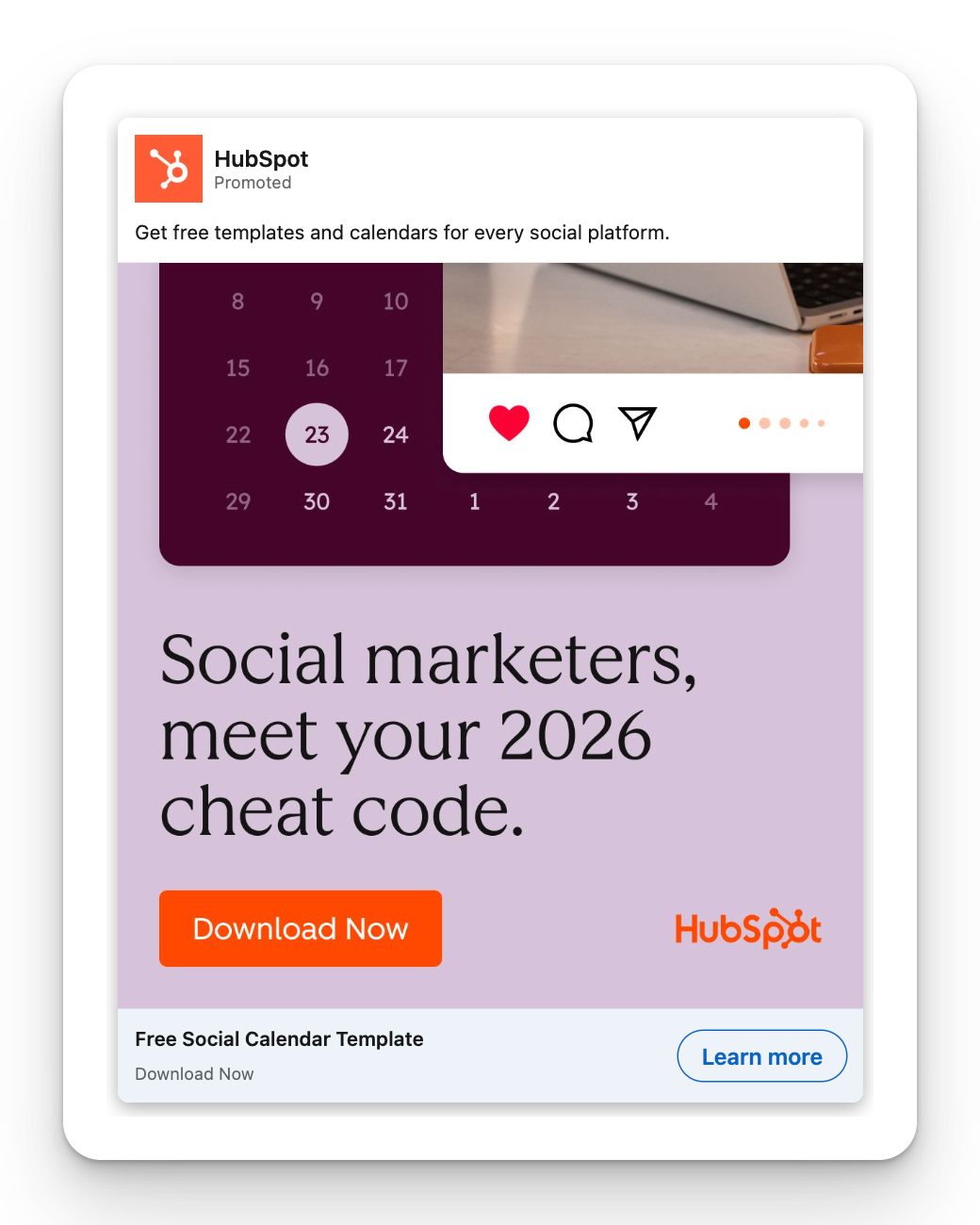Hubspot - Social Platform Templates & Calendars