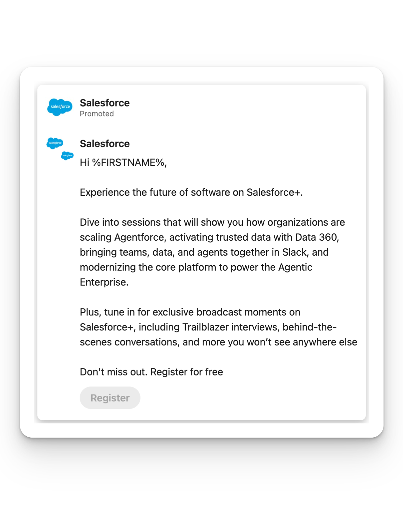 Salesforce - Future of Software Conversation Ad
